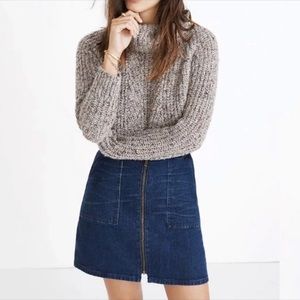 MADEWELL UTILITY DENIM ZIPPERED SKIRT